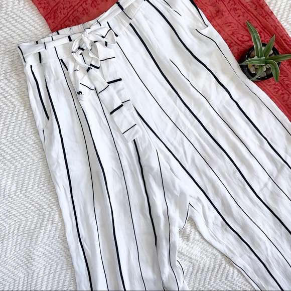 Leith Cropped Palazzo Pants White Size Small - Picture 5 of 16